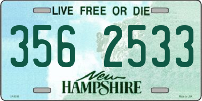 NH license plate 3562533