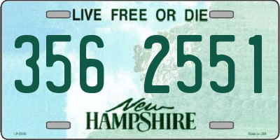 NH license plate 3562551
