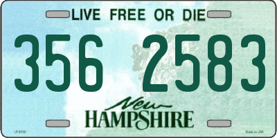 NH license plate 3562583