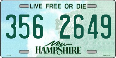 NH license plate 3562649