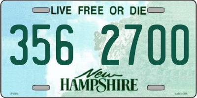 NH license plate 3562700