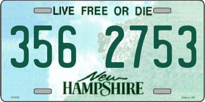 NH license plate 3562753