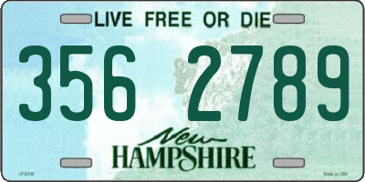 NH license plate 3562789