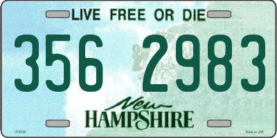NH license plate 3562983