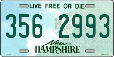 NH license plate 3562993