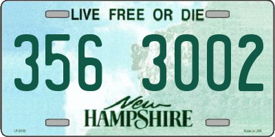 NH license plate 3563002