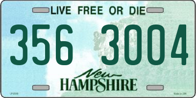 NH license plate 3563004