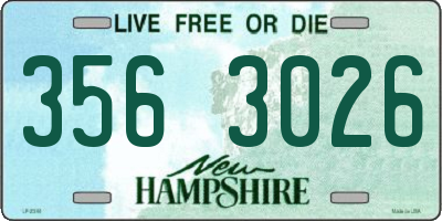 NH license plate 3563026