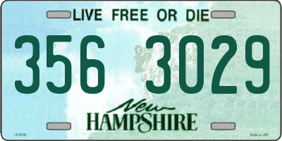 NH license plate 3563029