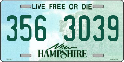 NH license plate 3563039