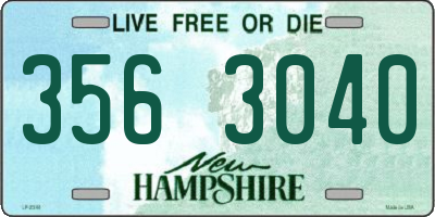 NH license plate 3563040
