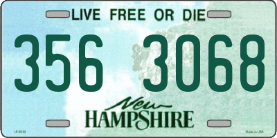 NH license plate 3563068