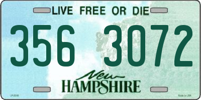 NH license plate 3563072