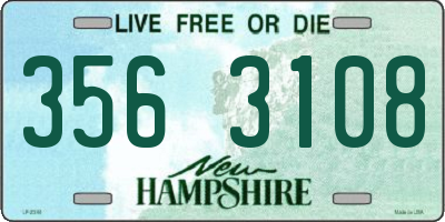 NH license plate 3563108
