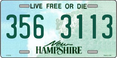 NH license plate 3563113