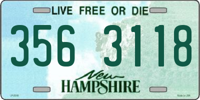 NH license plate 3563118
