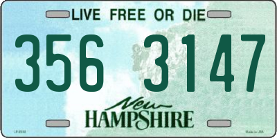 NH license plate 3563147