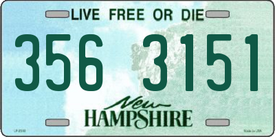 NH license plate 3563151