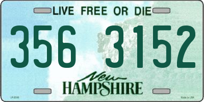 NH license plate 3563152