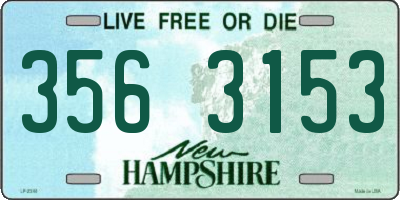 NH license plate 3563153