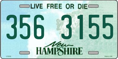 NH license plate 3563155