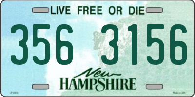 NH license plate 3563156