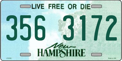 NH license plate 3563172