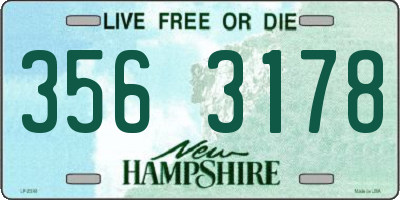 NH license plate 3563178