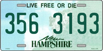 NH license plate 3563193