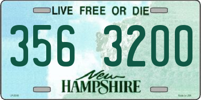 NH license plate 3563200