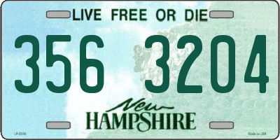 NH license plate 3563204
