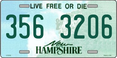NH license plate 3563206