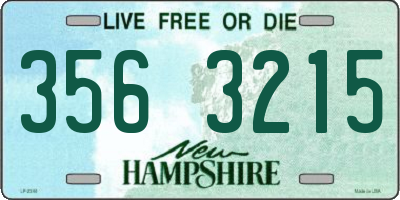 NH license plate 3563215