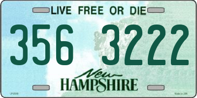 NH license plate 3563222