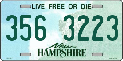 NH license plate 3563223