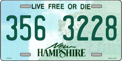 NH license plate 3563228