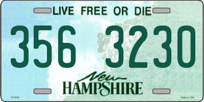 NH license plate 3563230