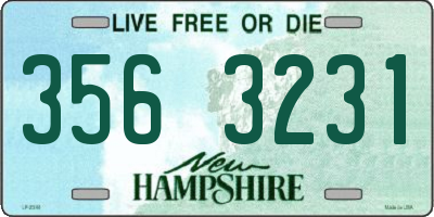 NH license plate 3563231