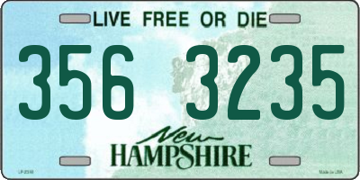 NH license plate 3563235