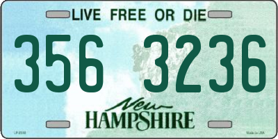 NH license plate 3563236