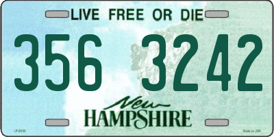 NH license plate 3563242
