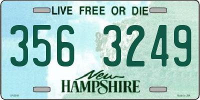 NH license plate 3563249