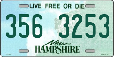 NH license plate 3563253