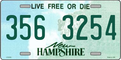 NH license plate 3563254