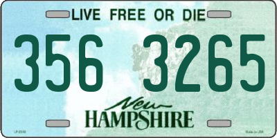 NH license plate 3563265