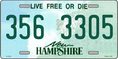 NH license plate 3563305