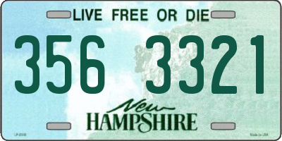 NH license plate 3563321