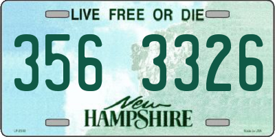 NH license plate 3563326