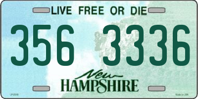 NH license plate 3563336