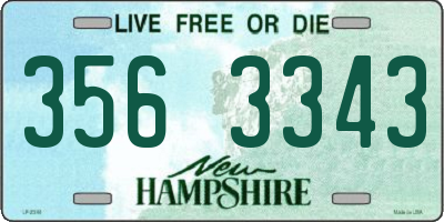 NH license plate 3563343